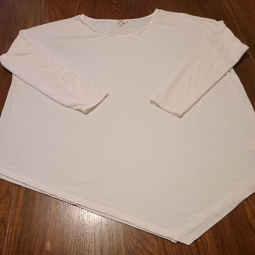 Umgee Top Blouse Shirt Size Small Tunic Long Sleeve White